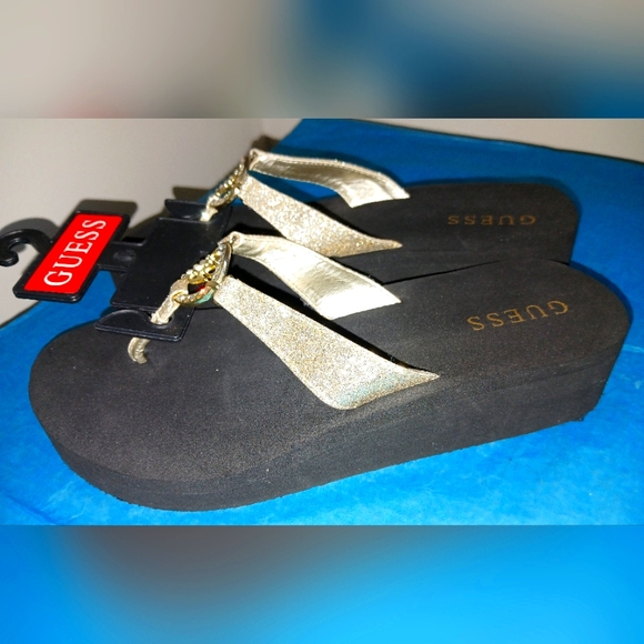 GUESS Womens Rhinestone Embellished Sandals Size 7 - Picture 5 of 5